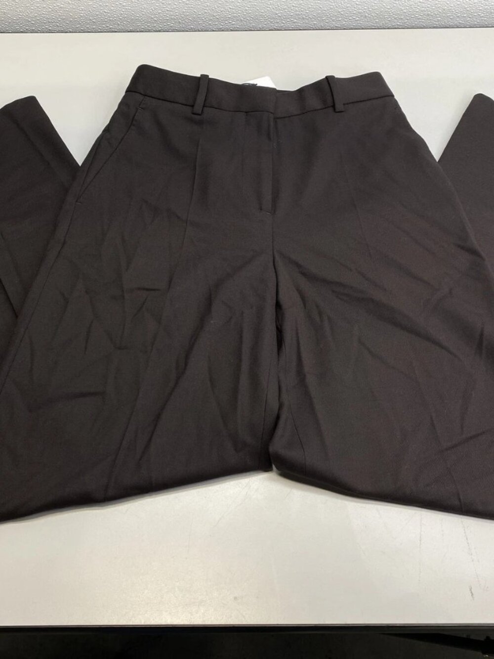 Reiss Women’s Evelyn Wide Leg Dress Trousers Size 6 Chocolate Brown